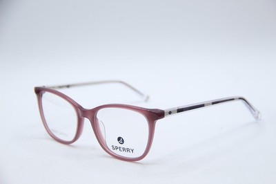 NEW SPERRY LILY C01 MAUVE CLEAR AUTHENTIC FRAMES EYEGLASSES 50-17