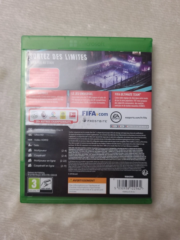 FIFA 20 Microsoft Xbox One  Version PAL Complet Testé FR, photo 2 sur 3