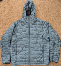 Patagonia Micro puff  Hoody Jacket Men's L Nouveau Green Full Zip