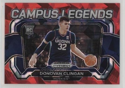 2024 Prizm Draft Picks Campus Legends Red Ice Donovan Clingan #9 Rookie RC 1fa0
