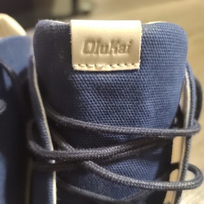 OluKai Papaku Chukka Boots Men 12 Navy Blue Canvas Lace Up Mid Top Sneakers OluKai Papaku Men main image 4