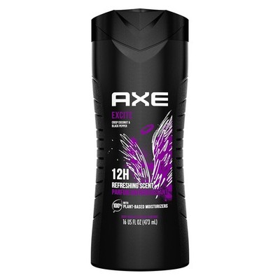 AXE Body Wash 12h Refreshing Scent Excite Crisp Coconut and Black Pepper Men's B