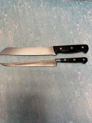 J.A. Heckles Ever Sharp Knives Lot Of 2 7.5  In Serrated Blade & Straight Blade