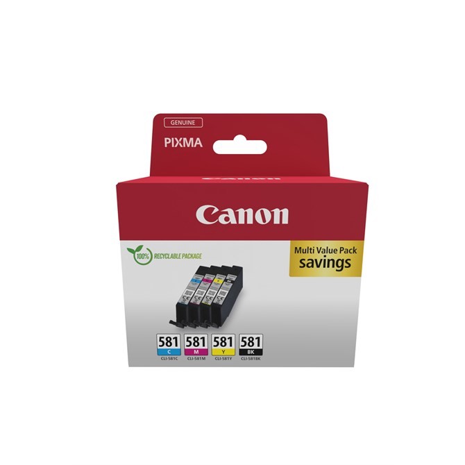 Canon Black/Cyan/Magenta 2103C006/Cli-581 Ink Cartridge Multi Pack Bk.c.m.y Blister With - Image 2