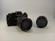 Praktica BC1 35mm SLR Film Camera + Prakticar 70-210mm & 28mm Lenses PB Mount