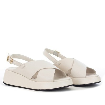 FRAU SANDALE PLATFORM Cross Damen FRAU 04 M4 Farbe: BUTTERWEISS