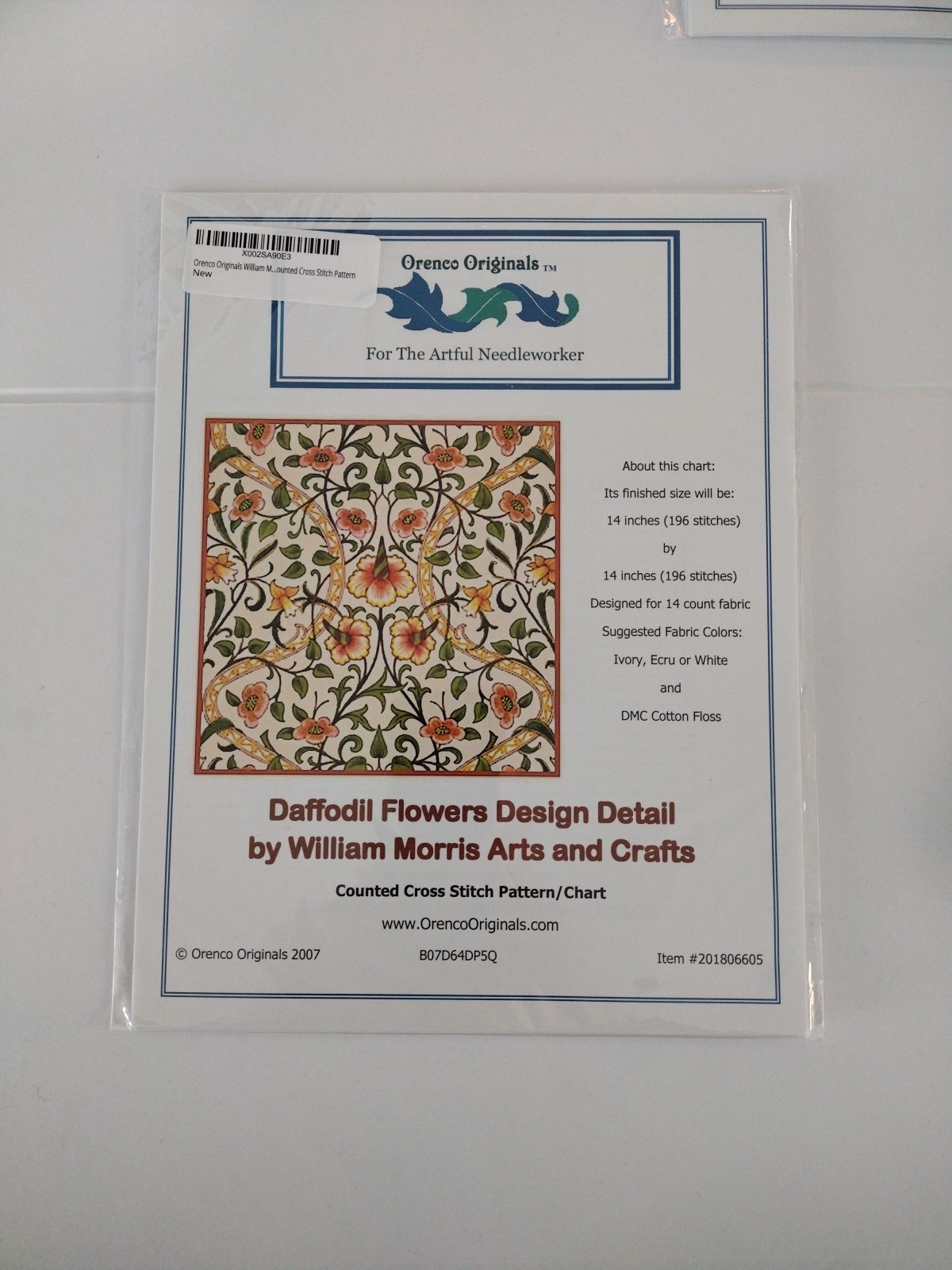 Chart - William Morris - Daffodil Flowers - New