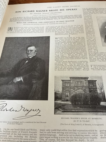 LADIES HOME JOURNAL November 1898 Thanksgiving, Richard Wagner Operas. Ads - Picture 6 of 6