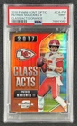 PATRICK MAHOMES II PSA 9 2018 PANINI CONTENDERS OPTIC CLASS ACTS ORANGE 25/49