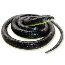 Homdipoo 49" Realistic Rubber Snake 49inch 1pack, Black