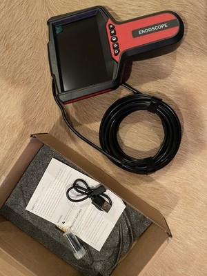 Digital Inspection Camera Endoscope 1080P 8mm 10m Semi-Rigid LCD 2x Zoom LED