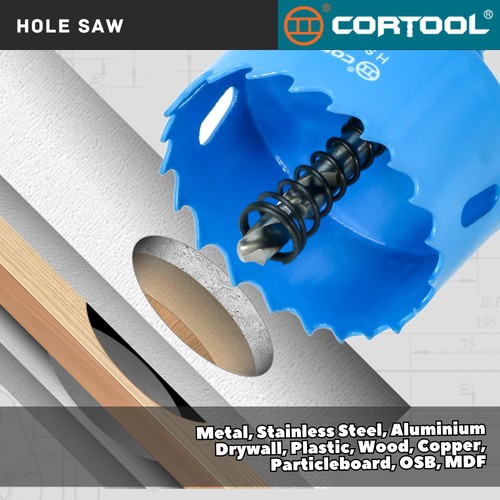 1"-7" Hole Saw W/ Arbor Metal & Wood Cutting Bi-Metal Cutter 4 Drywall PVC Pipe - Picture 3 of 15