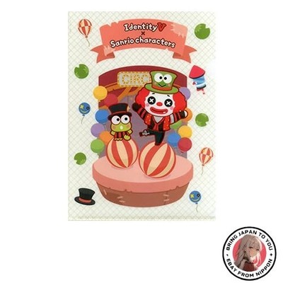 New Identity V x Sanrio Figuren Clear File Clown Joker & Kerokerokeroppi