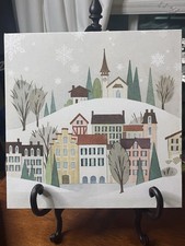 Sullivans Darren Gygi Christmas Town Canvas 9" x 9" Wall Art