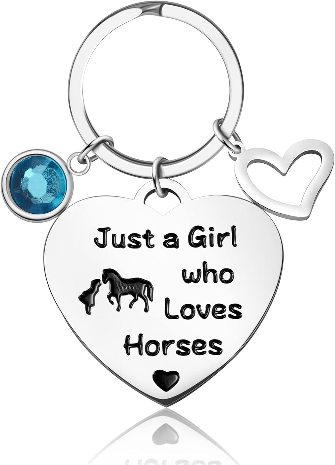 Portachiavi Cane/Cavallo per Ragazze Donne, Portachiavi Animale Solo Una Ragazza