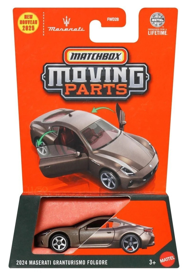 Maserati 2024 Granturismo Folgore Matchbox Metal Diecast 1:64 Moving Parts jbw56