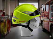 Helm-Sticker 10mm personalisiert 2er Set BOS Feuerwehr THW DRK Name UV-fest