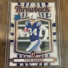 2025 Panini Donruss - Rated Rookies Throwbacks Tyler Warren #12 (RC)