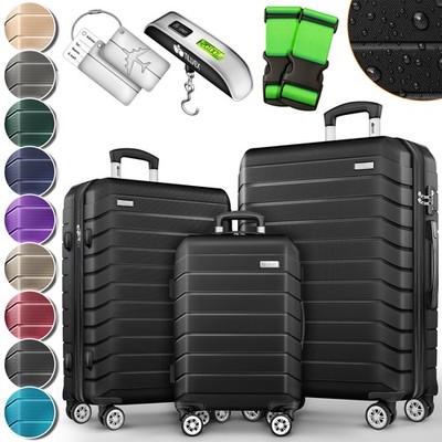 tillvex  Reisekoffer Set Koffer Hartschale Trolley TSA Kofferset Rollen S-M-L-XL