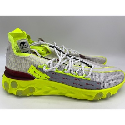 Nike React ISPA Sneakers Platinum Volt Running Shoes CT2692 002 Men's Size 9