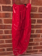Aria Red Shiny PU dress large 16-18
