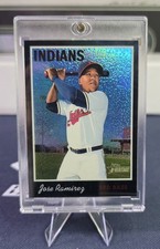 2019 Topps Heritage SP Jose Ramirez #THC-491 Chrome Black Refractor /70 Indians