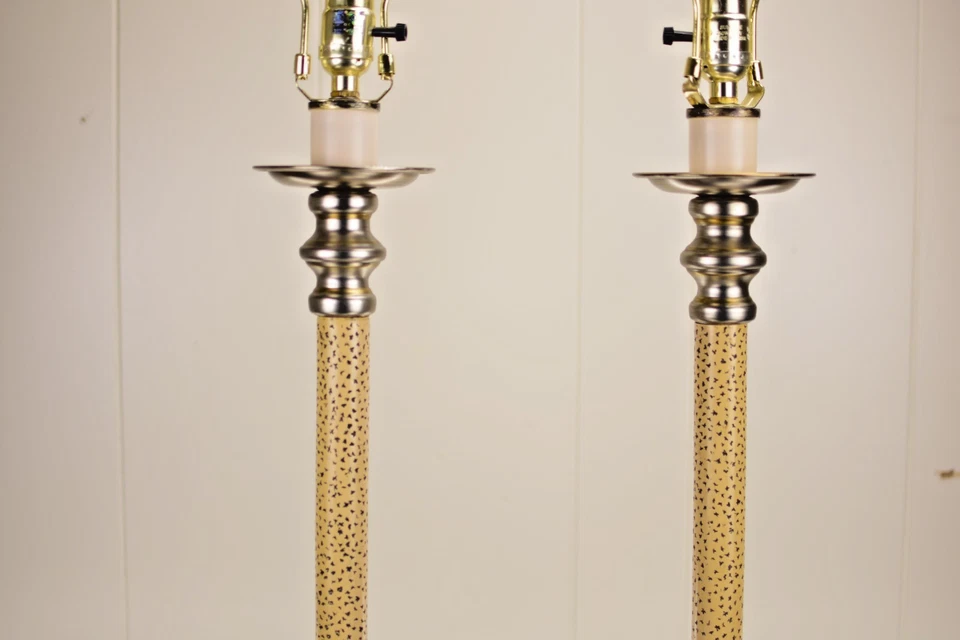 juego de lámparas de mesa de diseño absoluto diseño de pilar estriado Foto 3 de 4