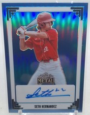 SETH HERNANDEZ 2024 LEAF METAL BLUE PRISMATIC #25/25 AUTOGRAPH 