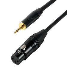 XLR to 3.5mm Microphone Cable, XLR Female to 3.5mm 1/8 inch TRS Stereo Male A...