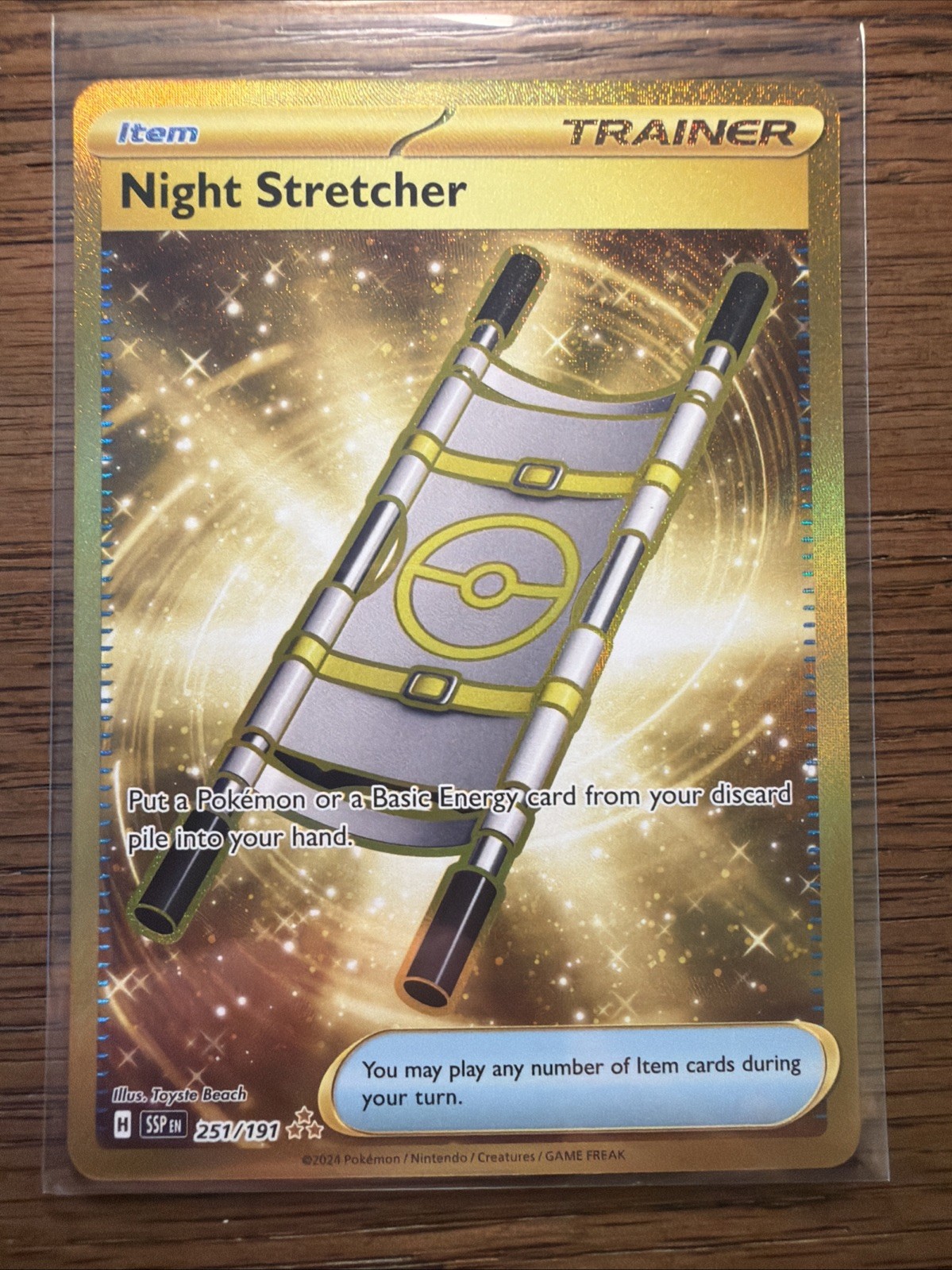 Night Stretcher 251/191 Sv08: Surging Sparks Holo