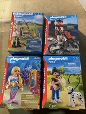 Lot of 4 PLAYMOBIL Special Plus Figure Sets 9357 9355 70063 70154 Motocross