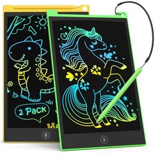 TECJOE 2 Pack LCD Writing Tablet, 8.5 Inch Colorful Doodle Board Drawing Tabl...