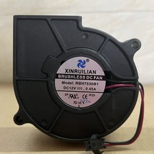 New XinRuilian RBH7530B1 0.45A 12V 2-wire turbo blower cooling fan QW