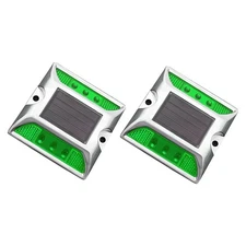 2 Pack LED Solar Outdoor Lights, Waterproof Solar Driveway Lights Pathway Lig...