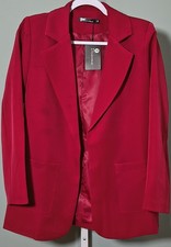 Women's Open Front Blazer Long Sleeve Casual Slim Buttonless with Pocket-Medium