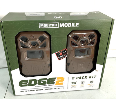 Moultrie Mobile Edge 2 36MP Cellular Trail Camera 2 Pack Kit Brown MMC-14124