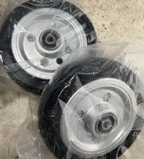 Two Jazzy Elite Black Casters 6x2 For Power Wheelchair Tire