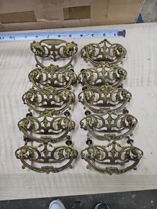 Set Of 10 Antique Drawer Pulls