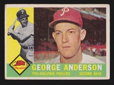 GEORGE SPARKY ANDERSON phillies 1960 TOPPS #34 GOOD/VERY GOOD 