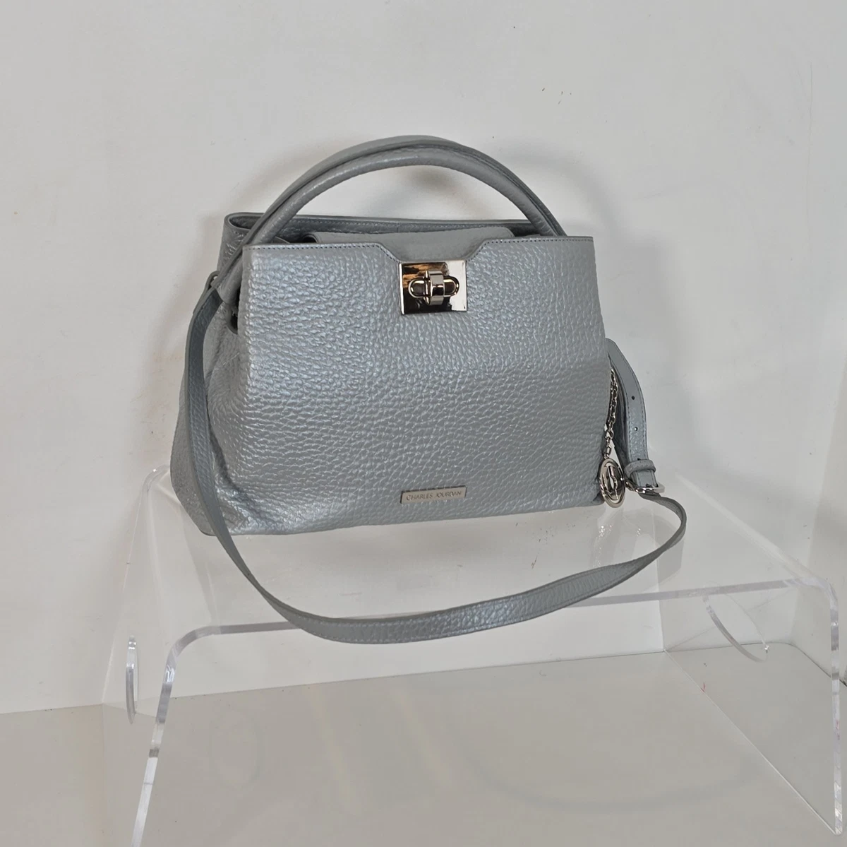 Charles Jourdan Light Gray Mini Backpack Charles Jourdan Gray Bags & Handbags for Women for sale | eBay main image 2