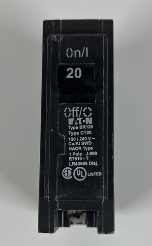 Disyuntor enchufable monopolo Eaton BR120 20 amperios - Imagen 1 de 3