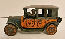Hubley 7 3/4" Cast Iron Toy Yellow Cab