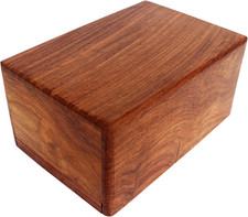 Wooden Urn Box - Urn for Human Ashes Funeral Cremation Urn Large 8.5" X 6.5" X 4