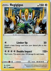 Regigigas SWSH247 Black Star Promo Cosmos Holo
