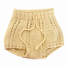 Misha Puff Sea Urchin Knit Bloomers Diaper Cover Butter Yellow Size 18-24