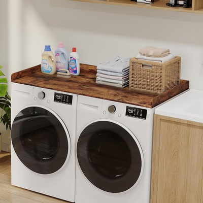 #ad Washer Dryer Countertop 54quot; x 27.5quot; Wood Topper Storage Organizer Anti Slip Pads $78.95