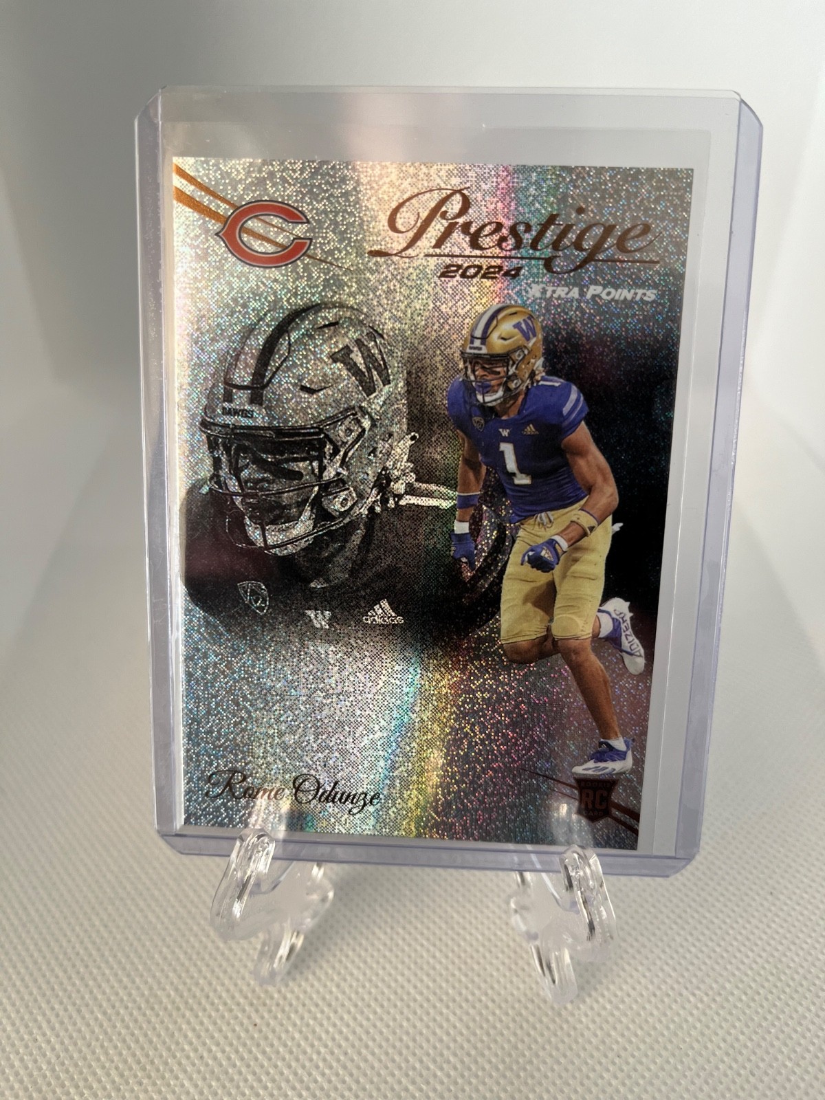 2024 Panini Prestige - Rookies Rome Odunze #310 Xtra Points Galaxy (RC)