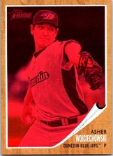 2011 Topps Heritage Minors Asher Wojciechowski Red /620 #186 Dunedin Blue Jays