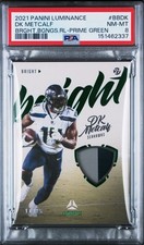 2021 Panini Luminance Bright Green DK Metcalf #BBDK 11/25 Dual Color Patch