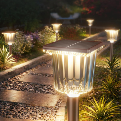 8 Pack Super Bright Adjustable Solar Garden Lights - Waterproof Outdoor Decor